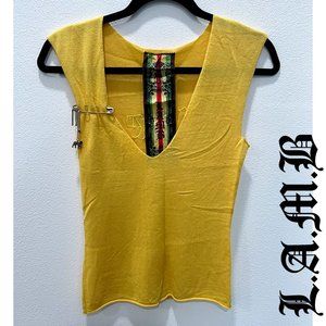 L.A.M.B. Yellow Punk Top